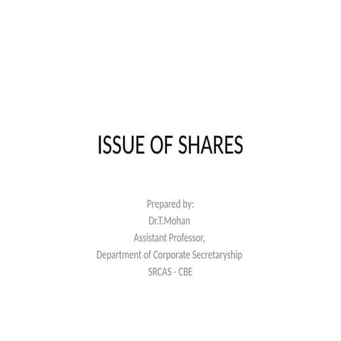 Corporate Accouning Issue of Shares unit I.pptx