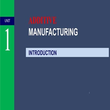 Innovative technique- Additive Manufacturing