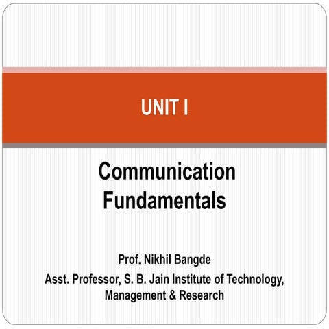 Business Communication: Communication Fundamentals