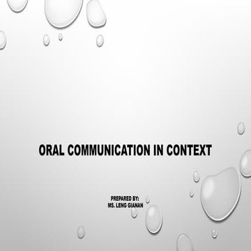 Unit I - ORALCOM.pptx ORAL COMMUNICATION