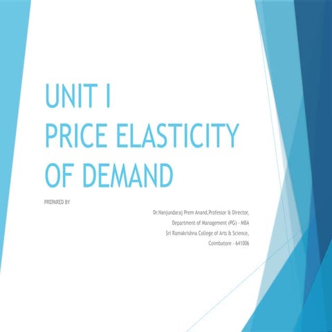 Price elasticity of demand | PDF