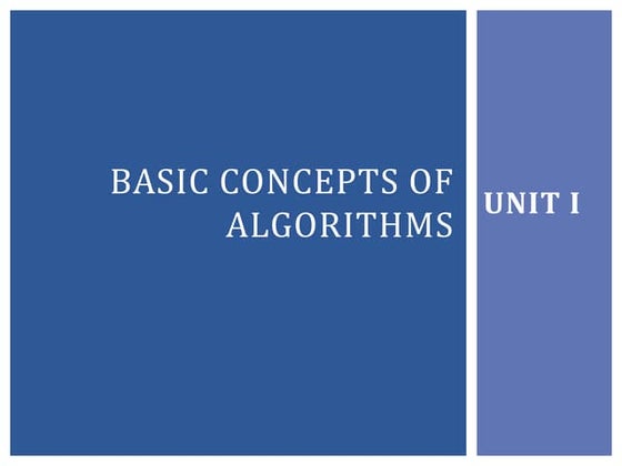 Introduction to algorithms | PPT