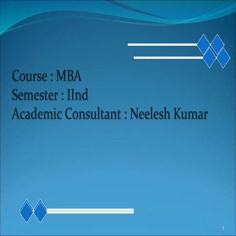 UNIT I CMA Accounting and finance bba students