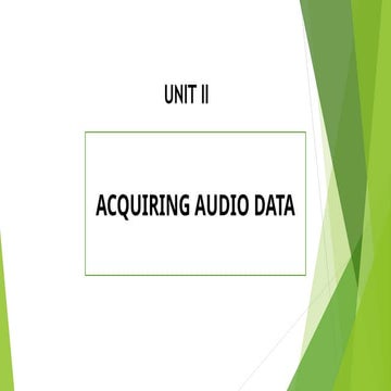 Acquiring Audio Data in Data Structure,s.