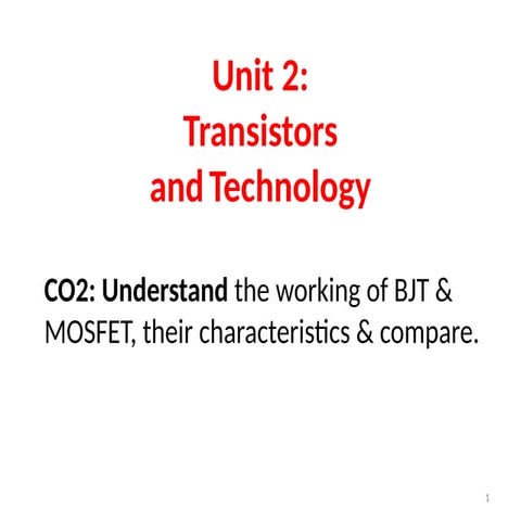 Basic Electronics Engineering PPT Unit II.pptx