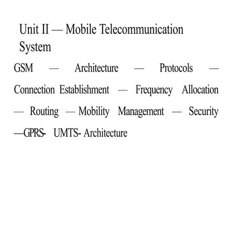 Mobile network structure | PDF