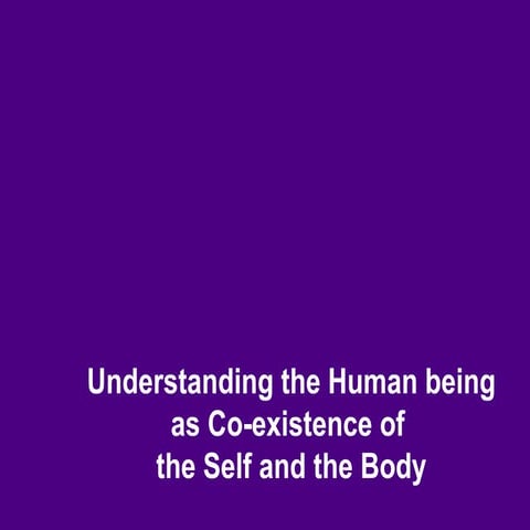 HUMAN VALUE CO-EXISTANCE OF SELF AND BODY | PPTX