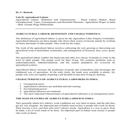 Agricultural Economics: Agricultural Labour.pdf