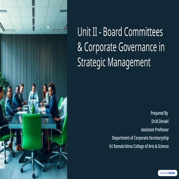 Unit II - Board Committees And their Functions.pptx