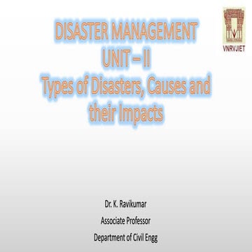Unit ii   disaster types and earthquake