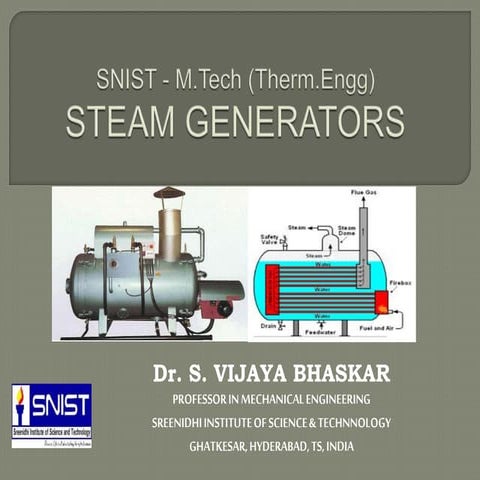 Steam Generators - SNIST (M.Tech)