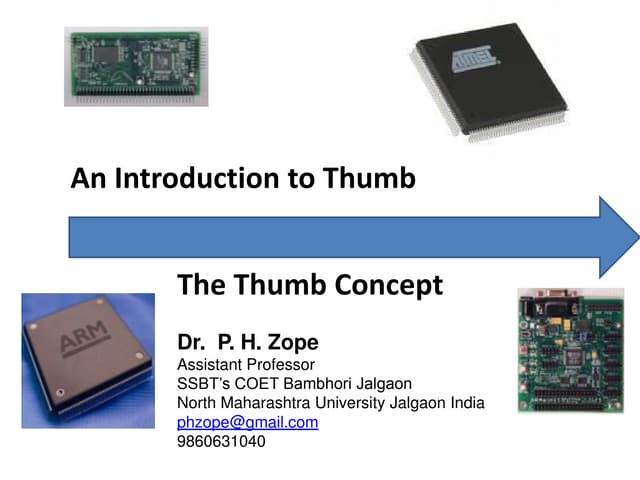 Unit II Arm7 Thumb Instruction