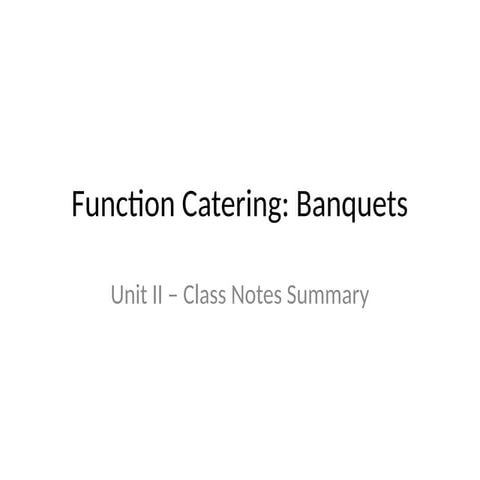 BANQUET | PDF