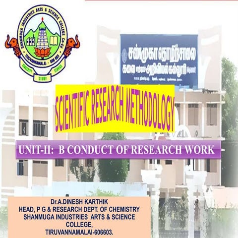 UNIT II B Conduct of Research Work .pptx