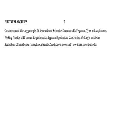 BE3251 UNIT II ELECTRICAL MACHINES FOR ENGINEERS