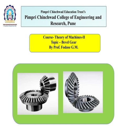 Unit ii bevel gears