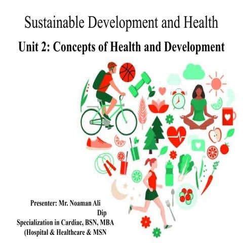 Sustainable Development and Health: Concepts of Health, Human ...