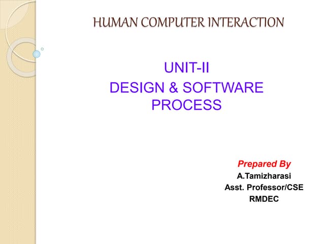 Unit ii design process