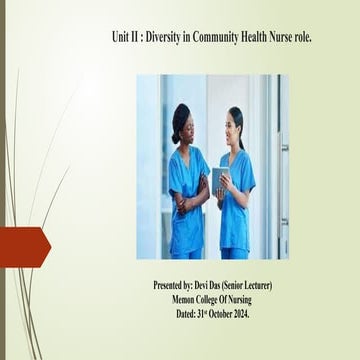 Unit II Diversity in Community Health Nurse role (1).pptx