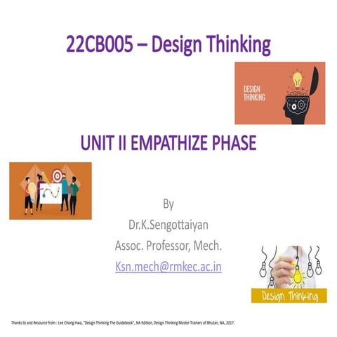 Design thinking UNIT II DT.pptx Empathize" phase