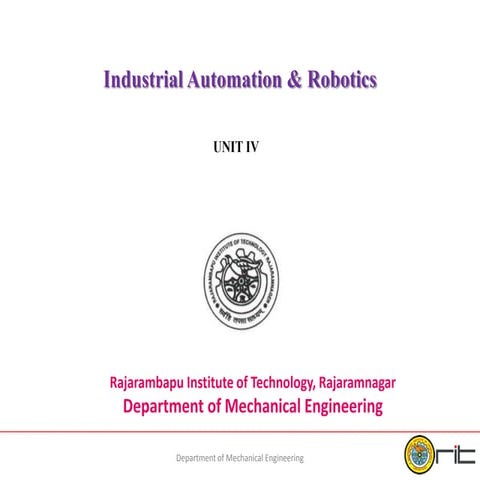 Unit iii.  automated assemby systems