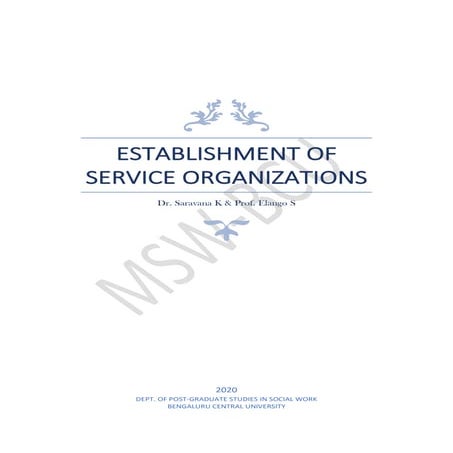 Registration of NGO or Establishment of Organization