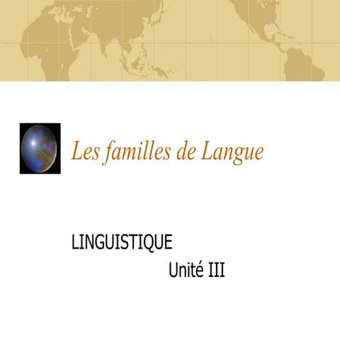 Famille de Langue PPT