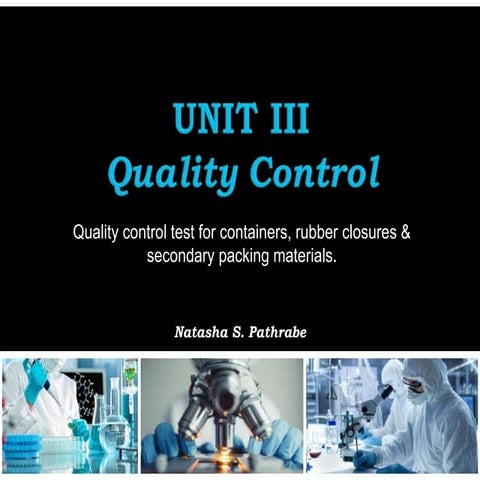 Quality Control Unit 3