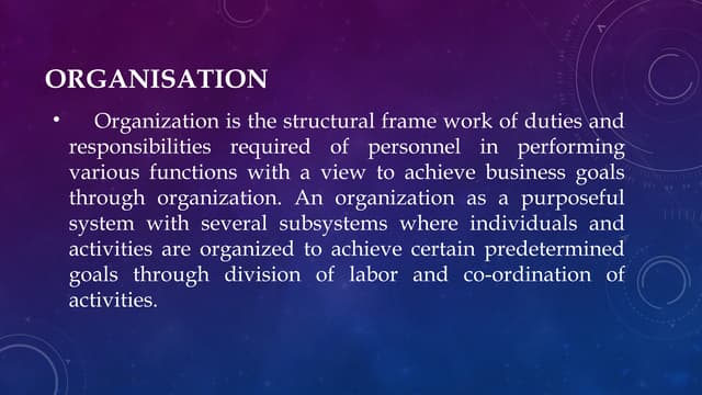 Organizing in management | PPT