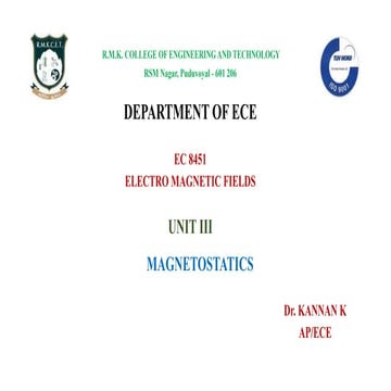 UNIT 3 - Magnetostatics - Problems