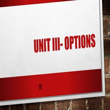 Basics of options | PPTX