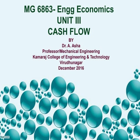 MG 6863 Unit III cash flow