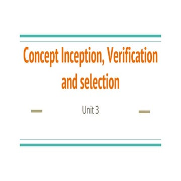 UNIT III Concept Inception, Verification and selection.pptx