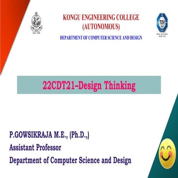 UNIT III EXPERIMENT -DESIGN THINKING 22CDT21