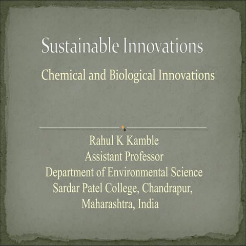Chemical and biological innovation 