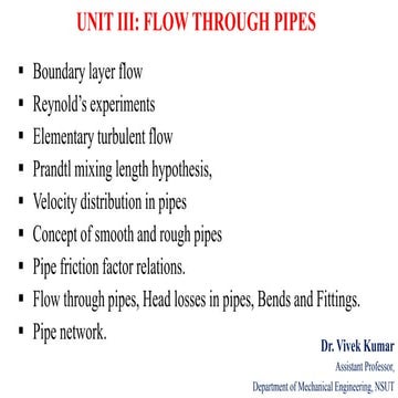 Fluid mechanics btech sem 3 nsut. Please | PDF