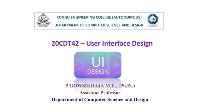 UNIT III NAVIGATION AND LAYOUT- 22CDT42-USER INTERFACE DESIGN