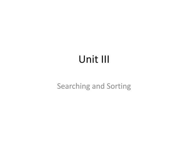 Searching techniques