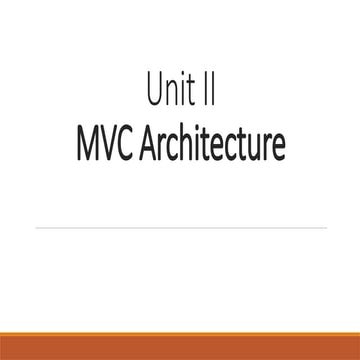 Mvc architecture | PPT