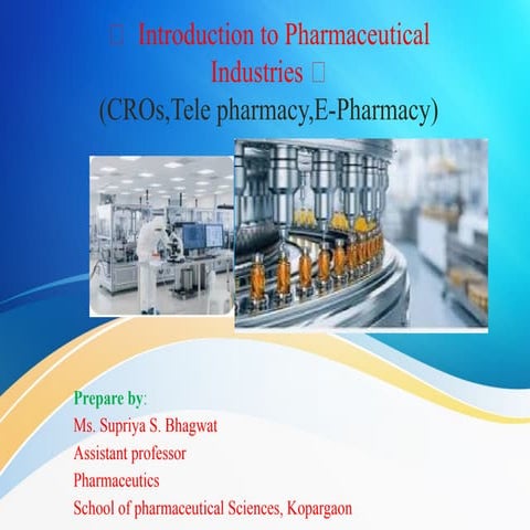 UNIT I Introduction Pharmaceutical Industry.pptx