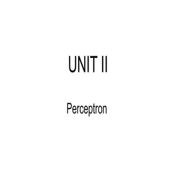 Perceptron Study Material with XOR example | PDF