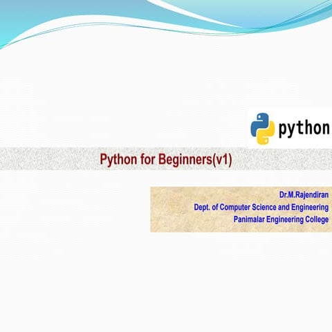 Python for Beginners(v1) | PPT