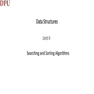 Unit II_Searching and Sorting Algorithms.ppt