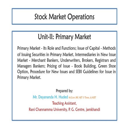 Primary market
