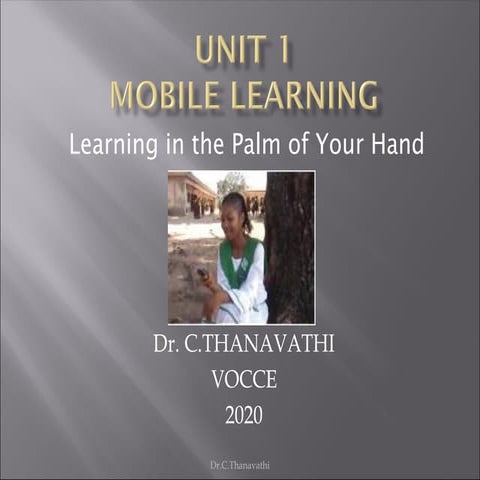 Unit I Mobile Learning