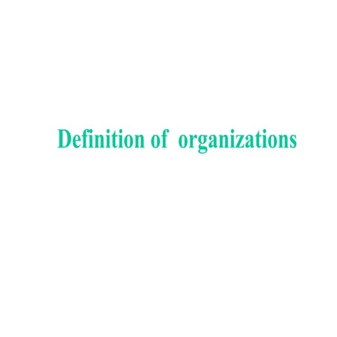 Unit I Organisational Behaviour