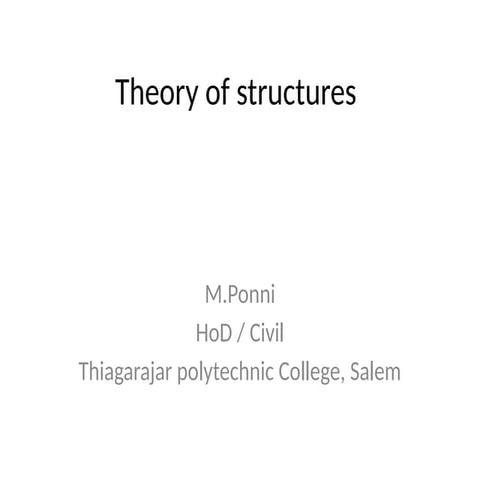 Propped cantilever beams theorem and theory
