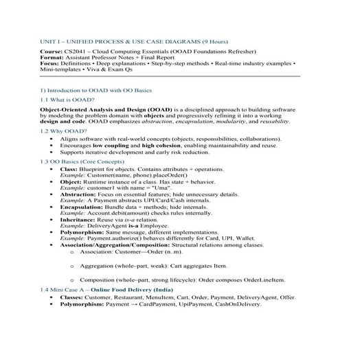 Unit I – Unified Process & Use Case Diagrams .docx