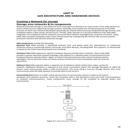 Storage Area Networks Unit 4 Notes