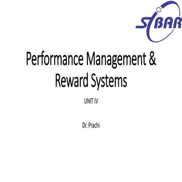 Performance Management & Reward Systems